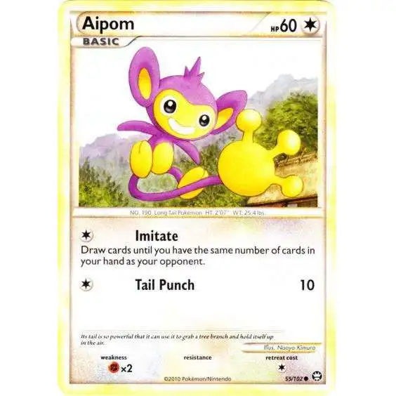 Pokemon HeartGold & Soulsilver Triumphant Common Aipom #55