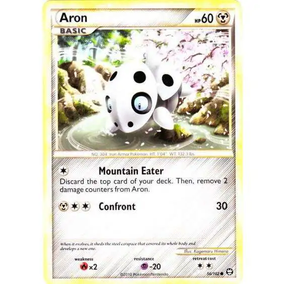 Pokemon HeartGold & Soulsilver Triumphant Common Aron #56