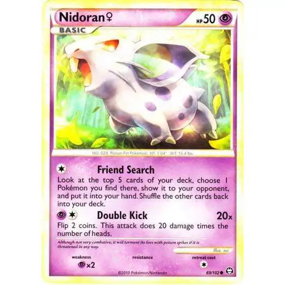 Pokemon HeartGold & Soulsilver Triumphant Common Nidoran #69