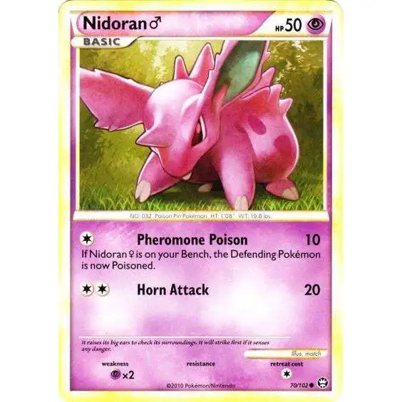 Pokemon HeartGold & Soulsilver Triumphant Common Nidoran M #70