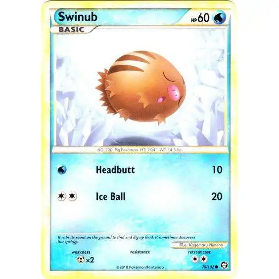 Pokemon HeartGold & Soulsilver Triumphant Common Swinub #79