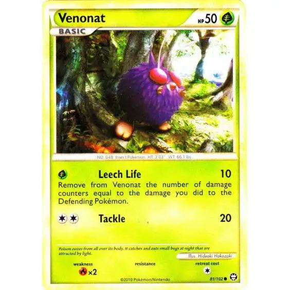 Pokemon HeartGold & Soulsilver Triumphant Common Venonat #81