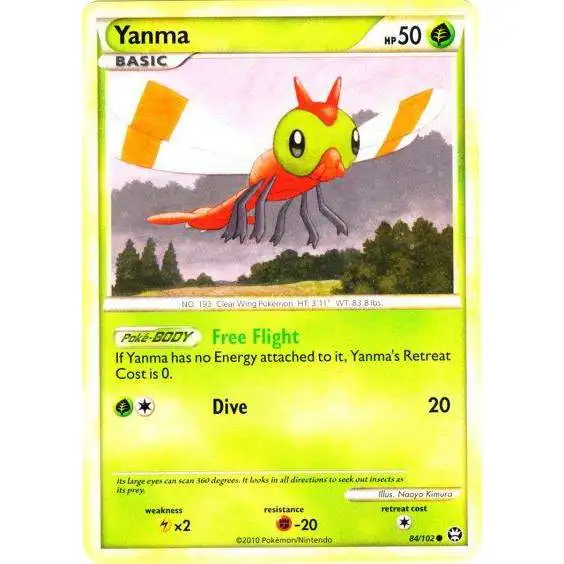 Pokemon HeartGold & Soulsilver Triumphant Common Yanma #84