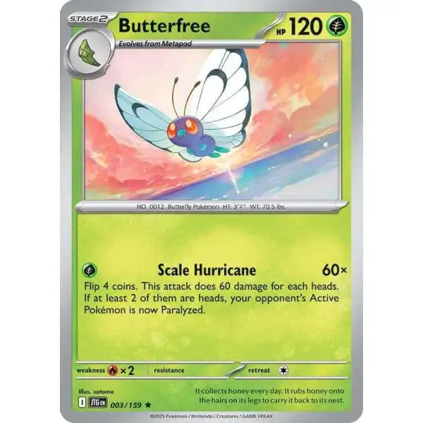 Pokemon Trading Card Game Journey Together Holo Rare Butterfree #3