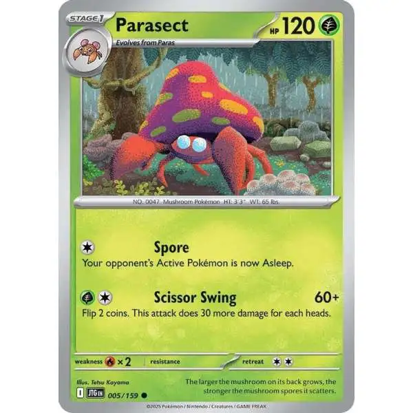 Pokemon Trading Card Game Journey Together Common Parasect #5