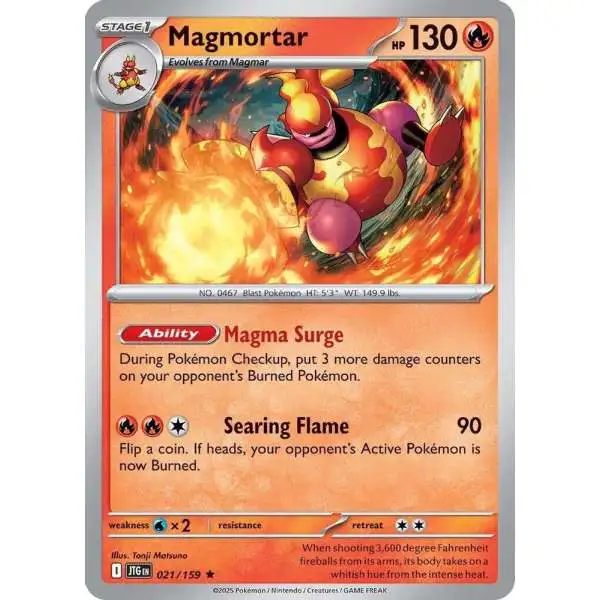 Pokemon Trading Card Game Journey Together Holo Rare Magmortar #21