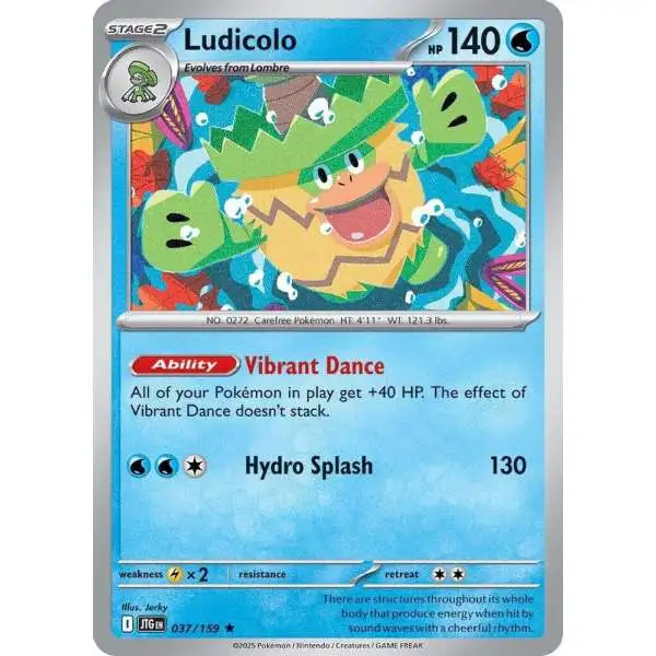 Pokemon Trading Card Game Journey Together Holo Rare Ludicolo #37