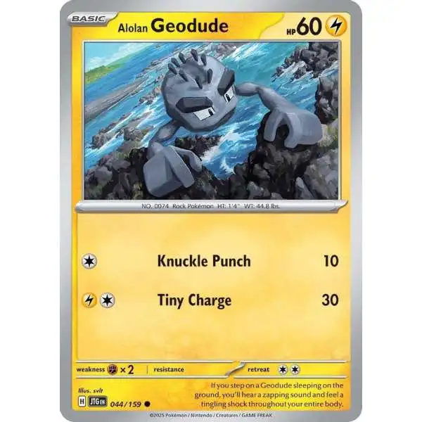 Pokemon Trading Card Game Journey Together Common Alolan Geodude #44