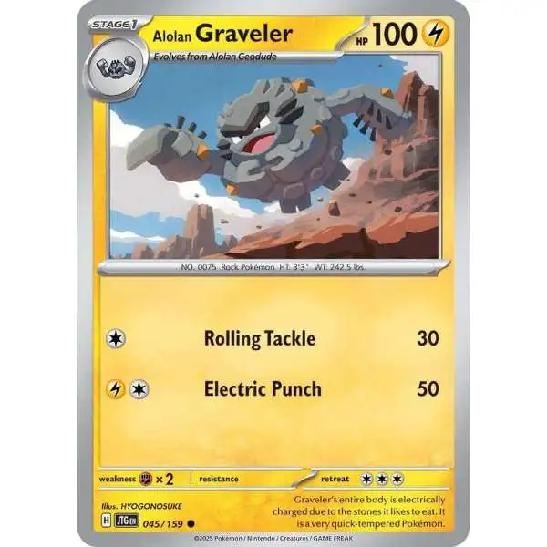 Pokemon Trading Card Game Journey Together Common Alolan Graveler #45