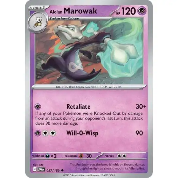 Pokemon Trading Card Game Journey Together Uncommon Alolan Marowak #57