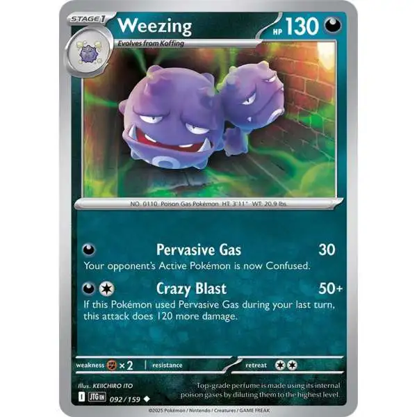 Pokemon Trading Card Game Journey Together Uncommon Weezing #92