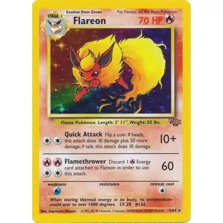 Pokemon Jungle Holo Rare Flareon #3