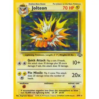 Pokemon Jungle Holo Rare Jolteon #4 [1999] [Lightly Played]