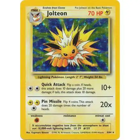 Pokemon Jungle Holo Rare Jolteon #4 [Unlimited Holofoil] [Heavily Played]