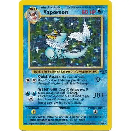 Pokemon Jungle Holo Rare Vaporeon #12