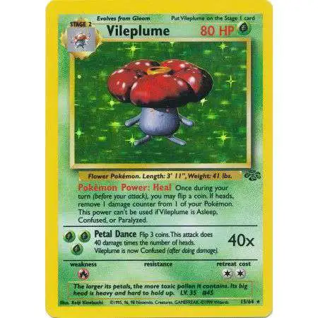 Pokemon Jungle Holo Rare Vileplume #15 [Lightly Played]