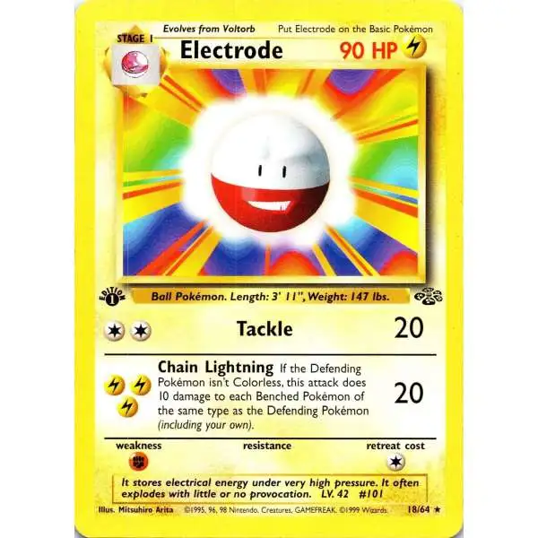 Pokemon Jungle Rare Electrode #18 [Misprint] [Damage]