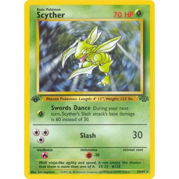 Pokemon Jungle Rare Scyther #26 [Lightly Played]