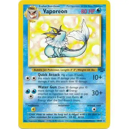 Pokemon Jungle Rare Vaporeon #28