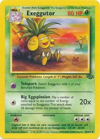 Pokemon Jungle Uncommon Exeggutor #35 [Lightly Played]