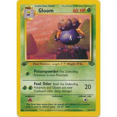 Pokemon Jungle Uncommon Gloom #37 [1st Edition]