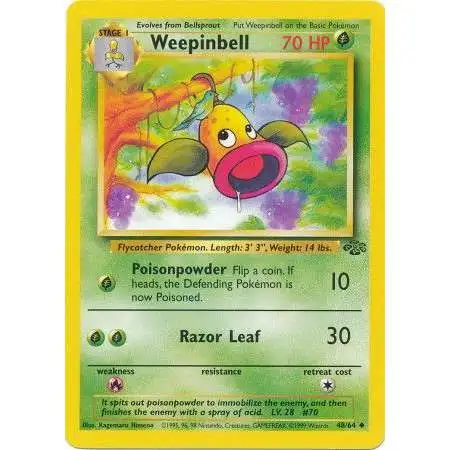 Pokemon Jungle Uncommon Weepinbell #48 [Lightly Played]