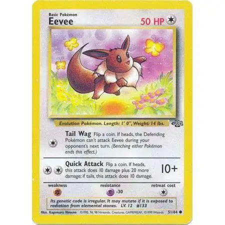 Pokemon Jungle Common Eevee #51 [Lightly Played]