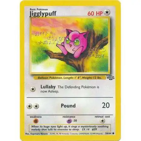 Pokemon Jungle Common Jigglypuff #54 [Lightly Played]