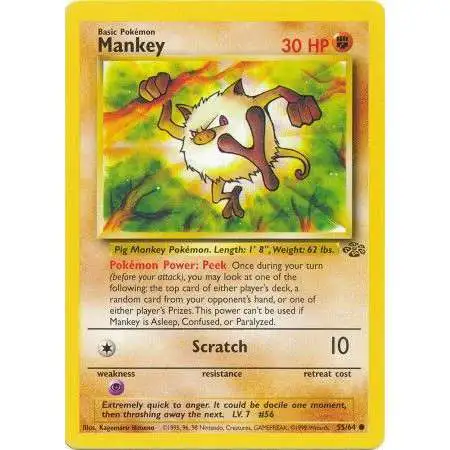 Pokemon Jungle Common Mankey #55