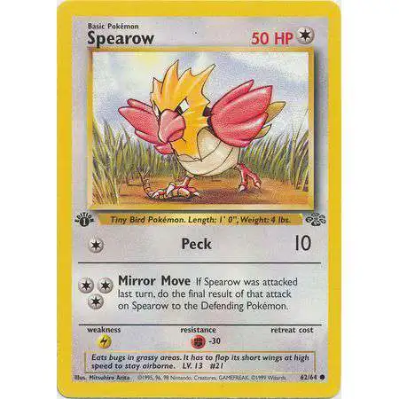 Pokemon Jungle Common Spearow #62 [1st Edition] [Moderately Played]