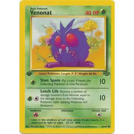Pokemon Jungle Common Venonat #63 [1st Edition]
