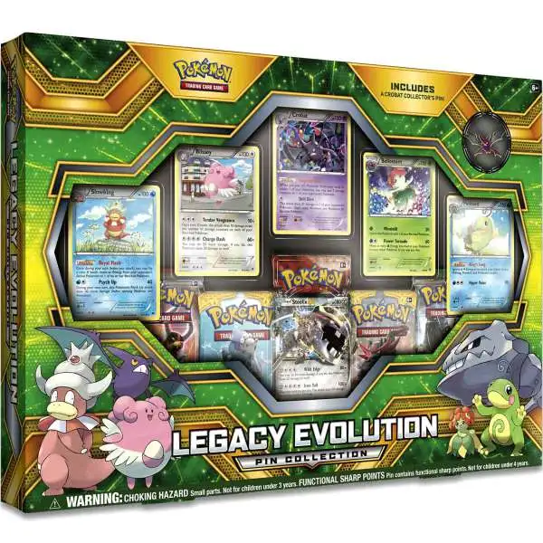 Pokemon Legacy Evolution Pin Collection [5 Booster Packs, 6 Promo Cards & Pin]