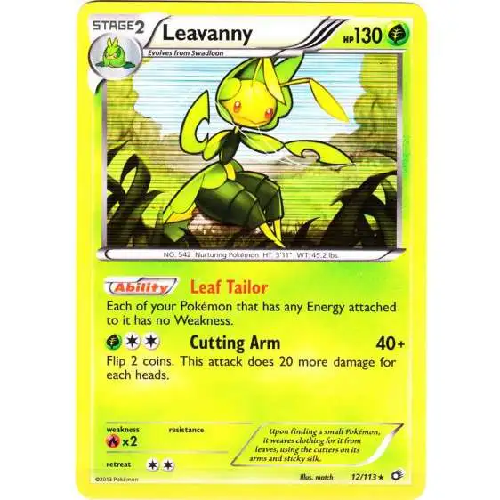 Pokemon Black & White Legendary Treasures Rare Holo Leavanny #12