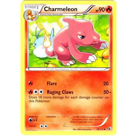 Pokemon Black & White Legendary Treasures Uncommon Charmeleon #18