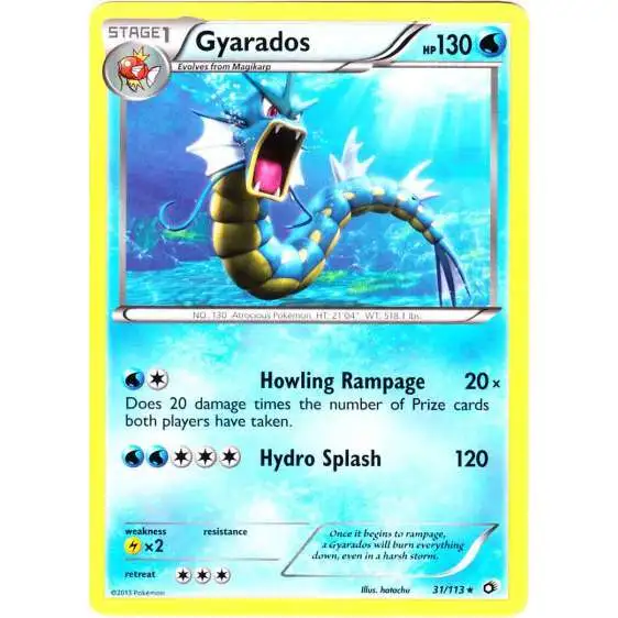 Pokemon Black & White Legendary Treasures Gyarados #31 [Reverse Holofoil]