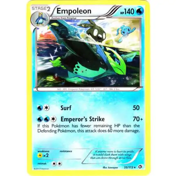 Pokemon Black & White Legendary Treasures Rare Empoleon #35