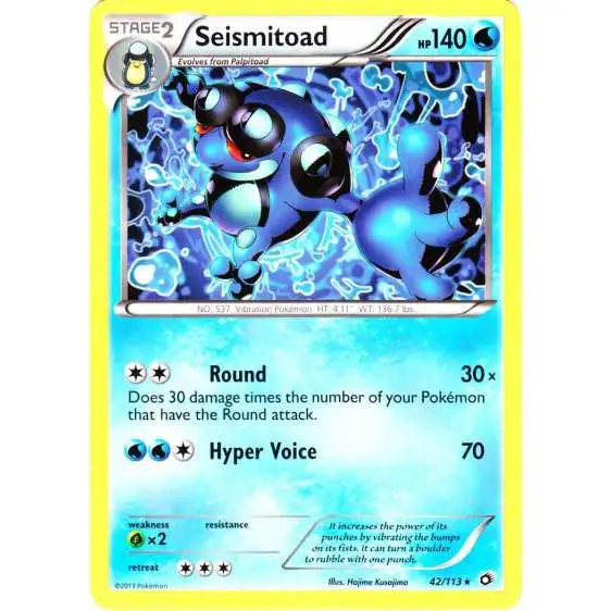 Pokemon Black & White Legendary Treasures Rare Seismitoad #42