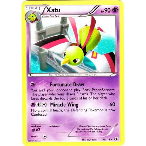 Pokemon Black & White Legendary Treasures Rare Xatu #56