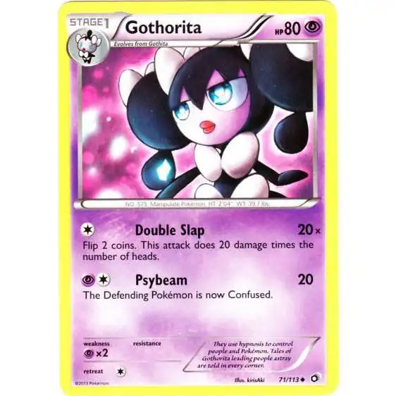Pokemon Black & White Legendary Treasures Uncommon Gothorita #71 [Reverse Holo]