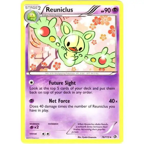 Pokemon Black & White Legendary Treasures Rare Reuniclus #76