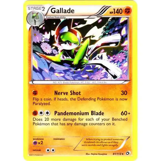 Pokemon Black & White Legendary Treasures Rare Gallade #81