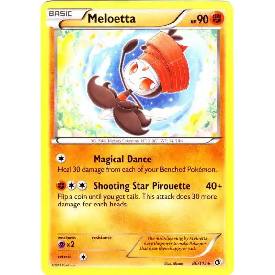 Pokemon Black & White Legendary Treasures Rare Meloetta #86