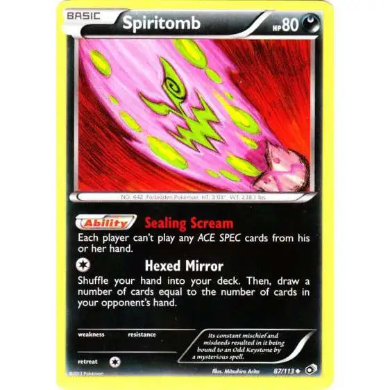 Pokemon Black & White Legendary Treasures Uncommon Spiritomb #87 [Reverse Holo]