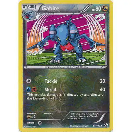 Pokemon Black & White Legendary Treasures Reverse Holo Gabite #95