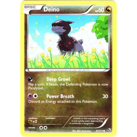 Pokemon Black & White Legendary Treasures Common Deino #97