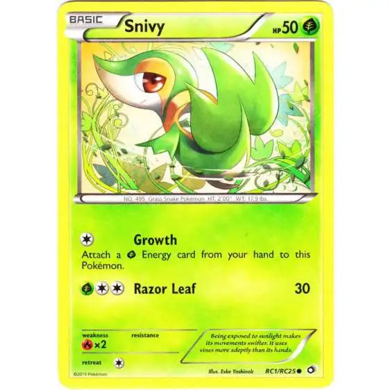 Pokemon Black & White Legendary Treasures Radiant Collection Common Snivy RC1 [Lightly Played]
