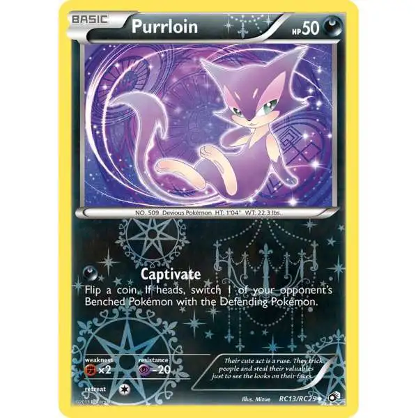 Pokemon Black & White Legendary Treasures Radiant Collection Uncommon Purrloin RC13 [Lightly Played]