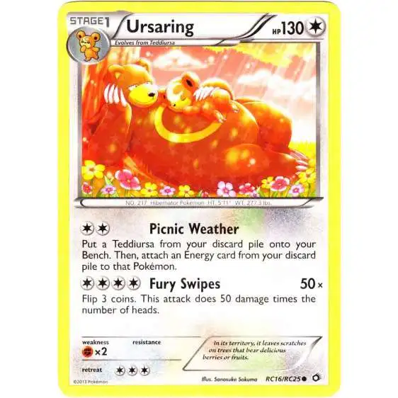 Pokemon Black & White Legendary Treasures Radiant Collection Common Ursaring RC16 [Lightly Played]