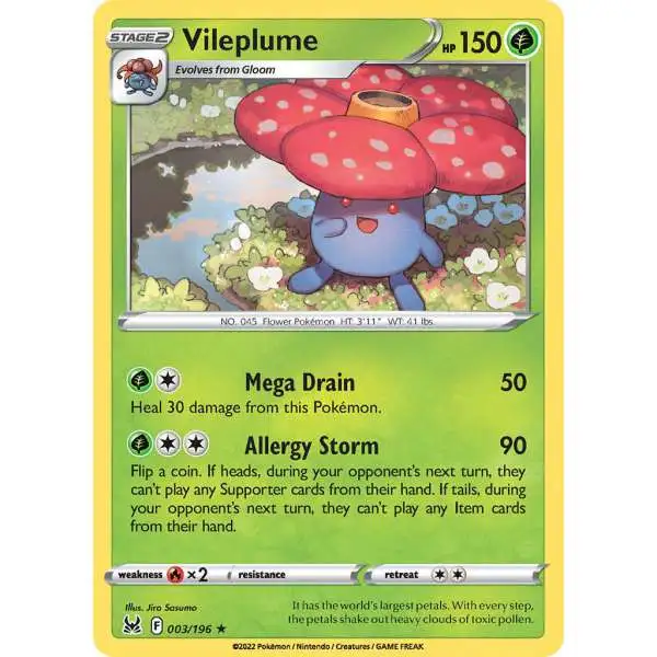 Pokemon Trading Card Game Lost Origin Holo Rare Vileplume #3