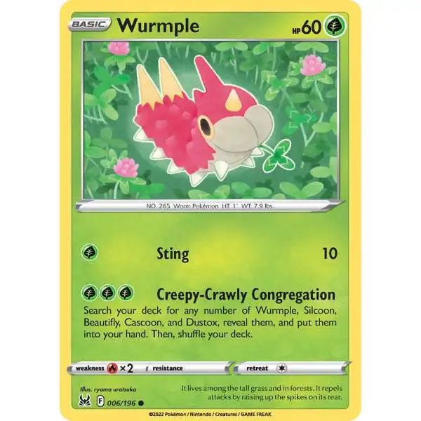 Pokemon Trading Card Game Lost Origin Common Wurmple #6